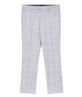 Soft Melange Check Light Blue Trouser